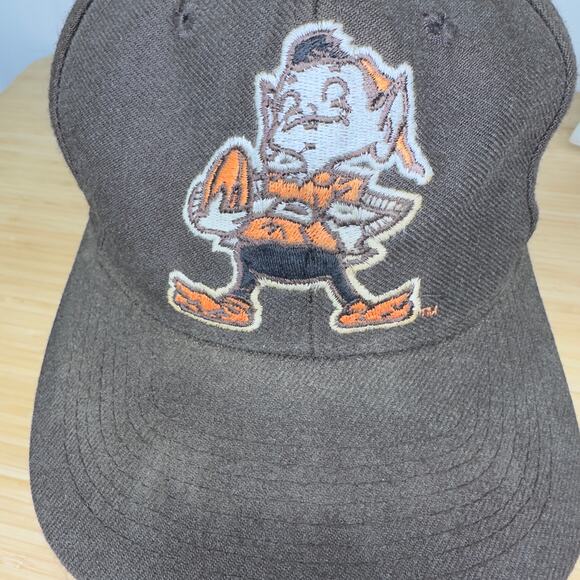 Vintage Apex One NFL Pro Line Cleveland Browns Brownie Elf Hat Snapback Cap 90s - Picture 10 of 11